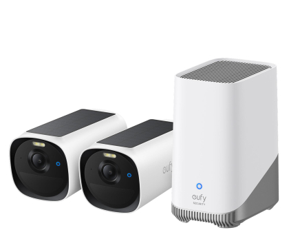Inteligentna kamera Eufy Zestaw 2 kamer eufyCam E40 Biały + HomeBase S380